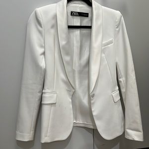 Zara White Blazer